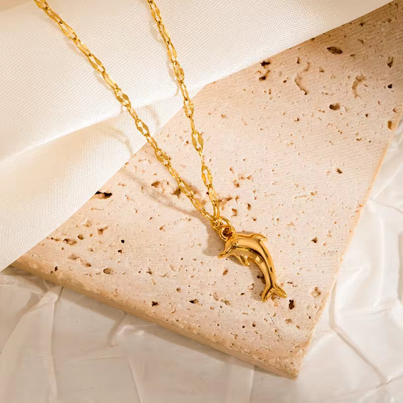 Gold Ocean Creatures Necklace Collection