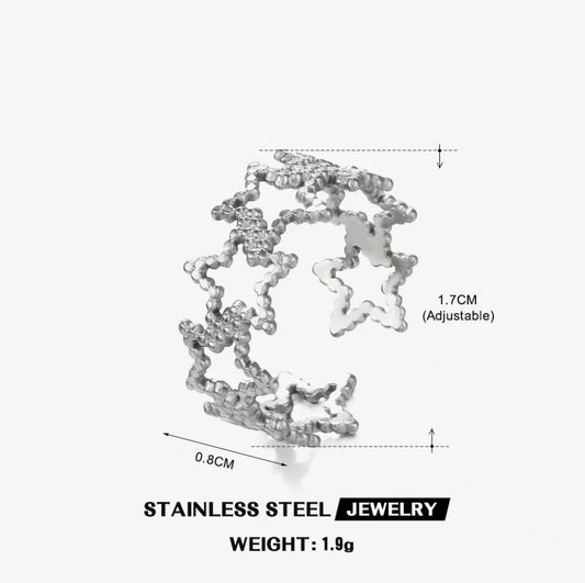 Scattered Stars Constellation Ring — Silver