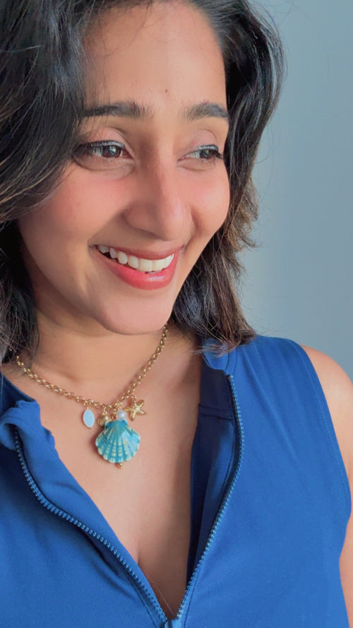 Blue Sea Necklace - Tarnish Free