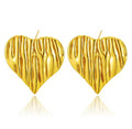 Textured Heart Statement Studs