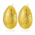 Leopard Print Teardrop Hoops