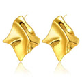 Abstract Sculpted Wave Studs