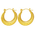 Tribal Crescent Hoop Earrings