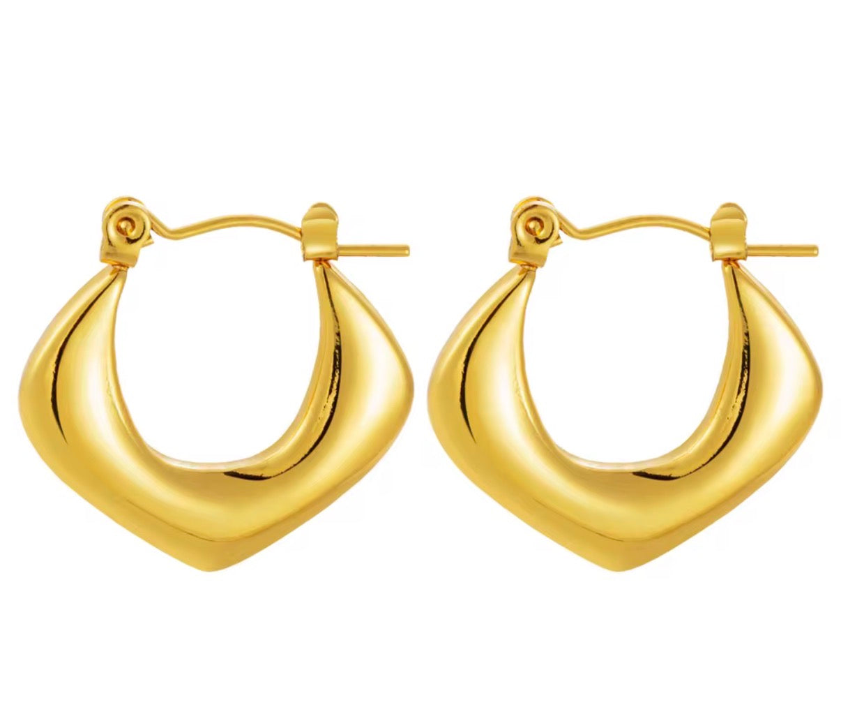 Angular Point Hoop Earrings