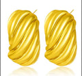 Croissant Twist Hoop Earrings