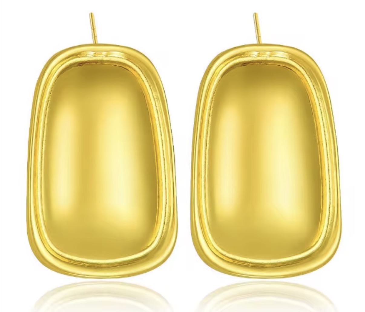Framed Rectangle Drop Earrings