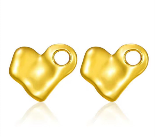 Modern Heart Cutout Studs