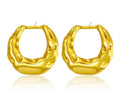 Molten Texture Hoop Earrings