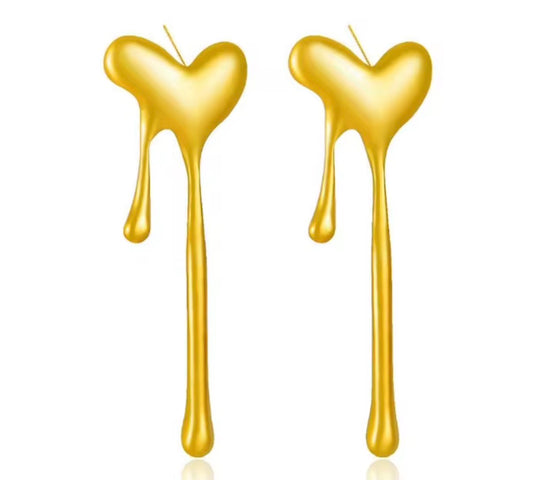 Melting Heart Drop Earrings