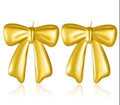 Satin Bow Statement Studs