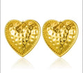 Hammered Heart Border Studs