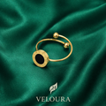 Gold Adjustable Geometric Ring Set