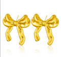 Flowing Bow Drop Earrings