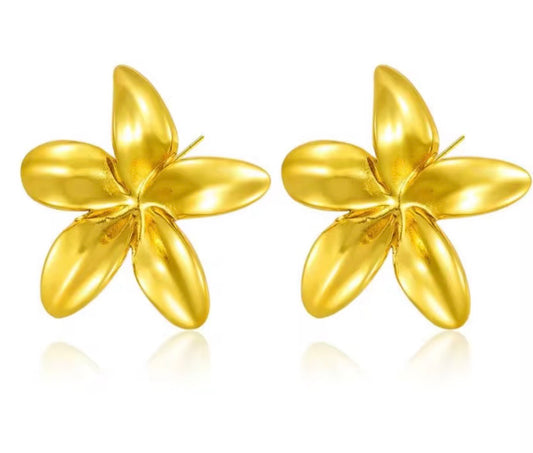 Layered Petal Flower Studs