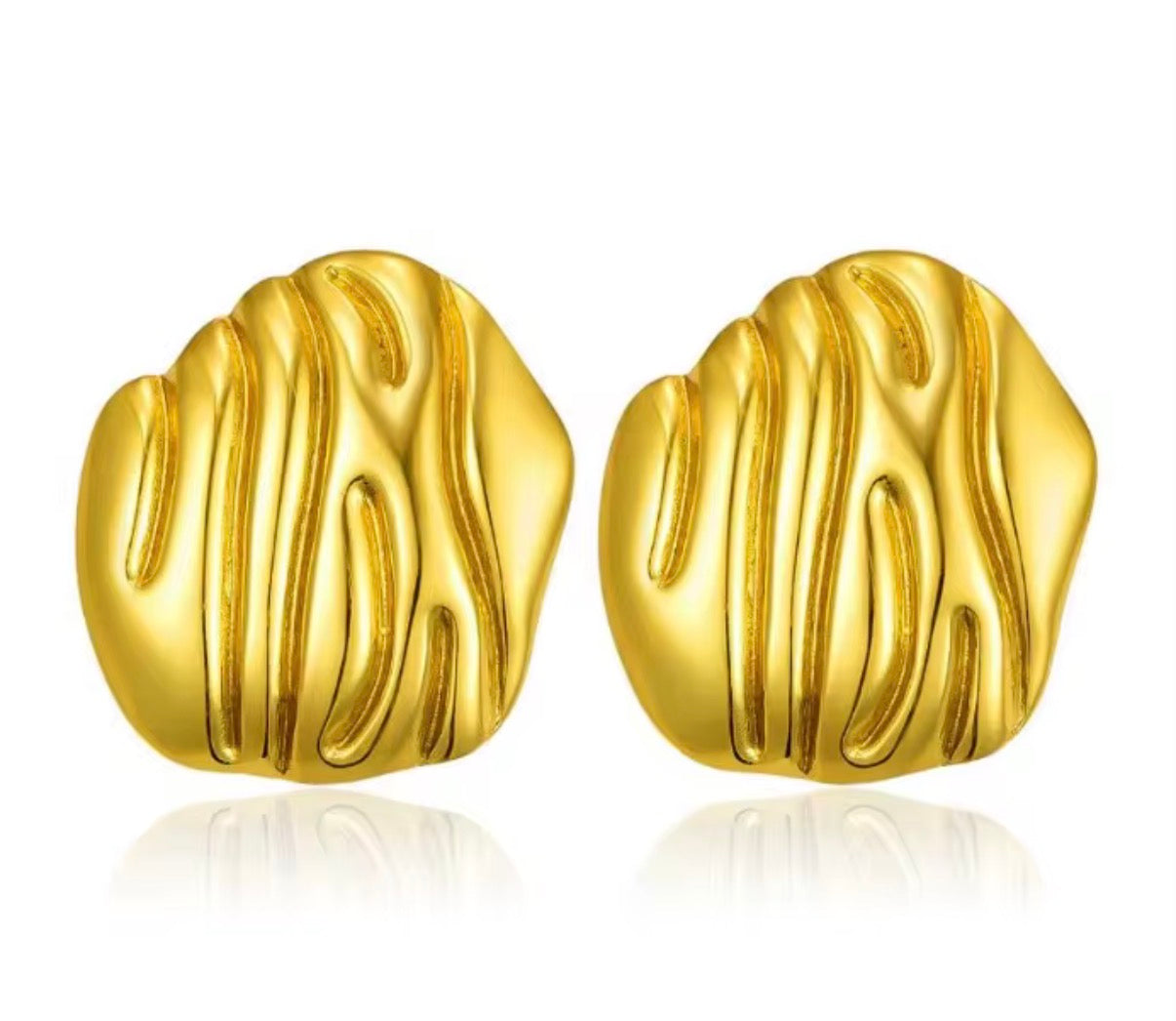 Zebra Wave Pattern Studs