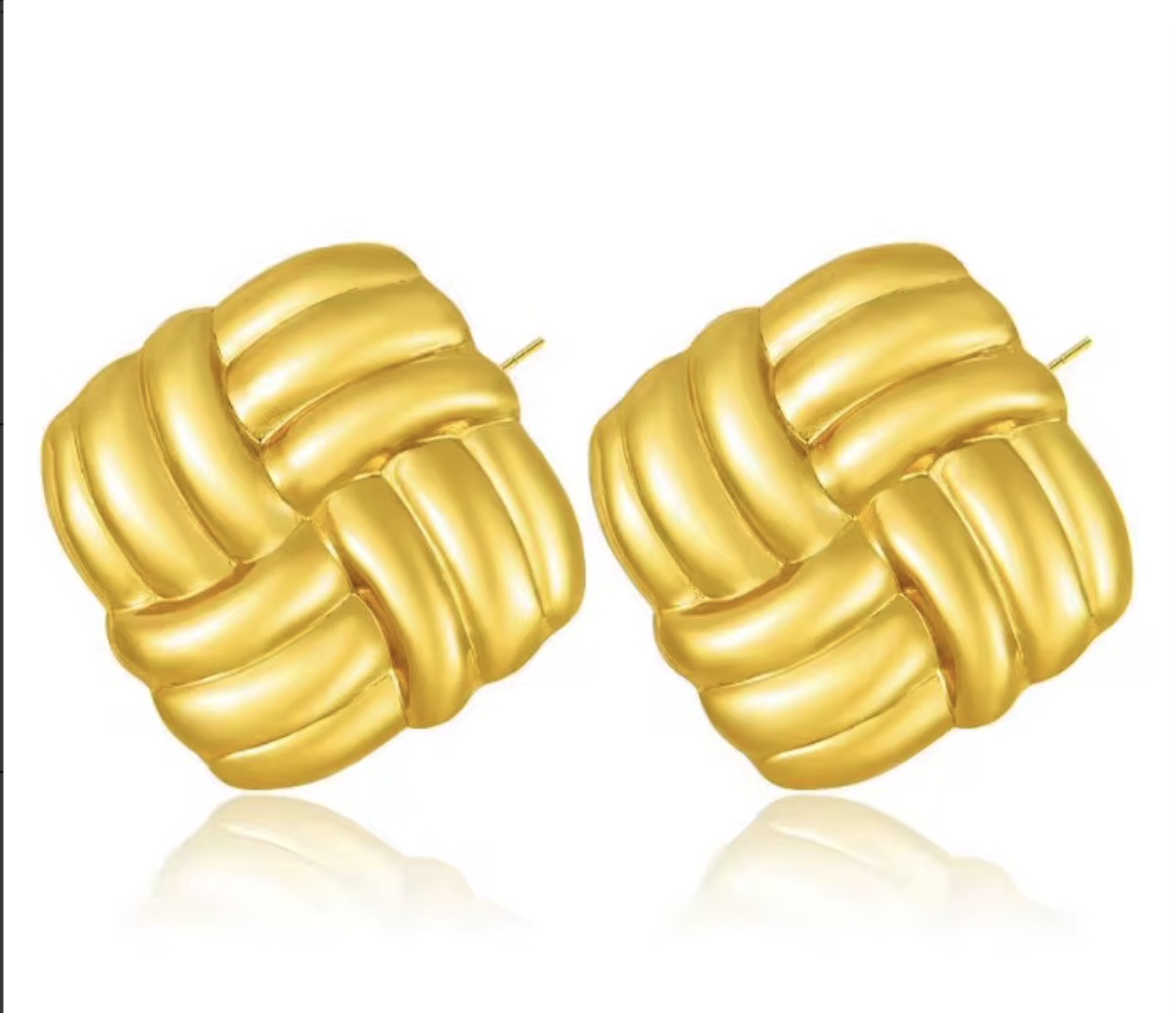 Woven Square Knot Studs