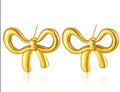 Dainty Bow Loop Studs