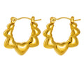 Bubble Heart Hoop Earrings