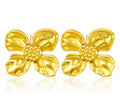 Ruffled Bloom Statement Studs