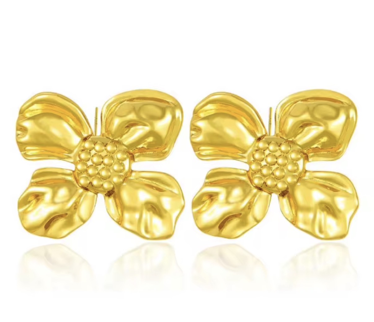 Ruffled Bloom Statement Studs