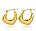 Polished Crescent Point Hoops