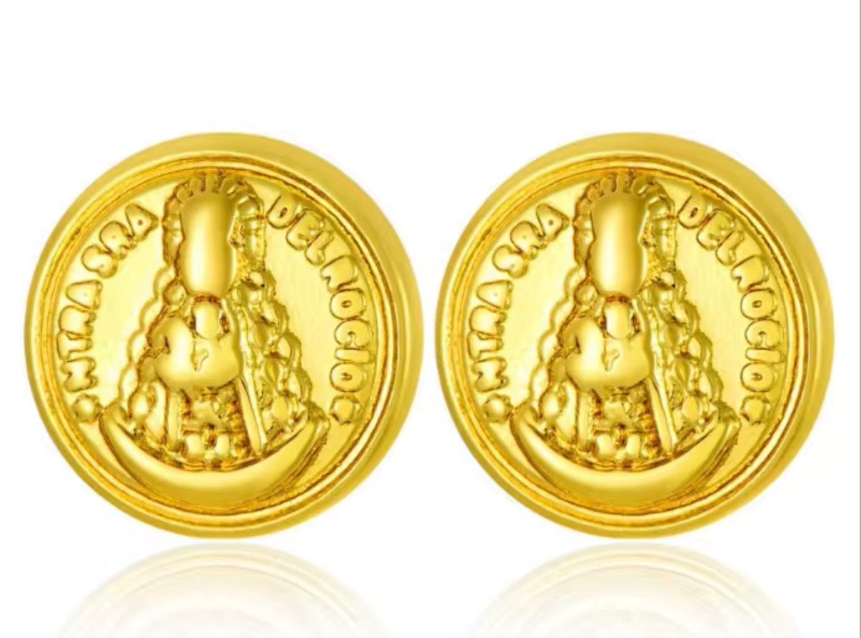 Ancient Coin Medallion Studs
