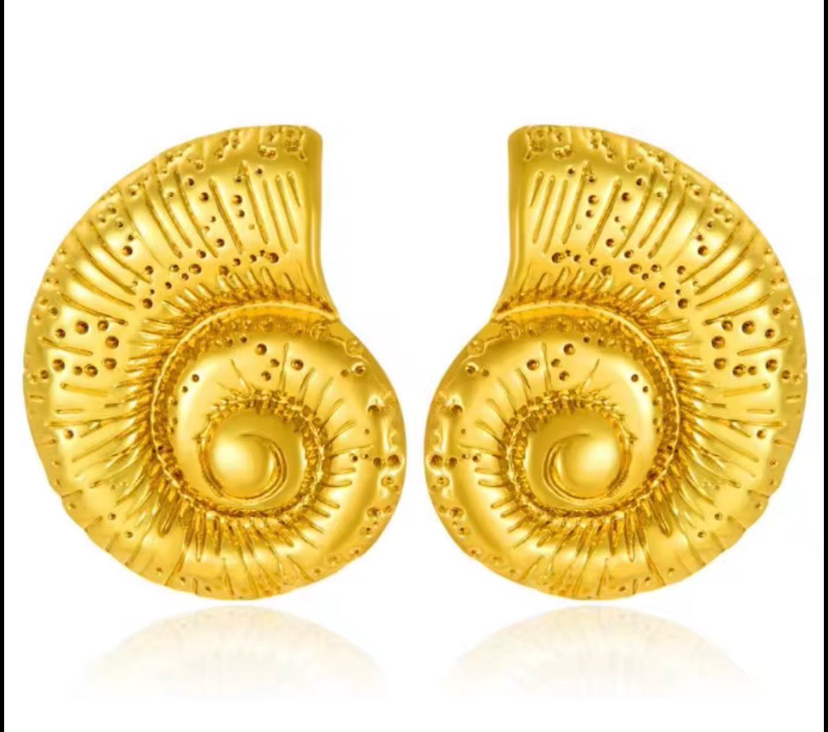 Nautilus Shell Statement Studs