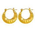 Sunburst Fan Hoop Earrings
