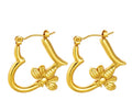 Heart Bow Bloom Hoops