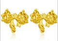 Crinkled Bow Statement Studs