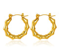 Bamboo Joint Hoop Earrings
