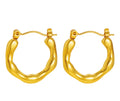 Molten Wave Hoop Earrings