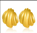 Ribbed Shell Fan Studs