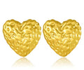 Lava Texture Heart Studs