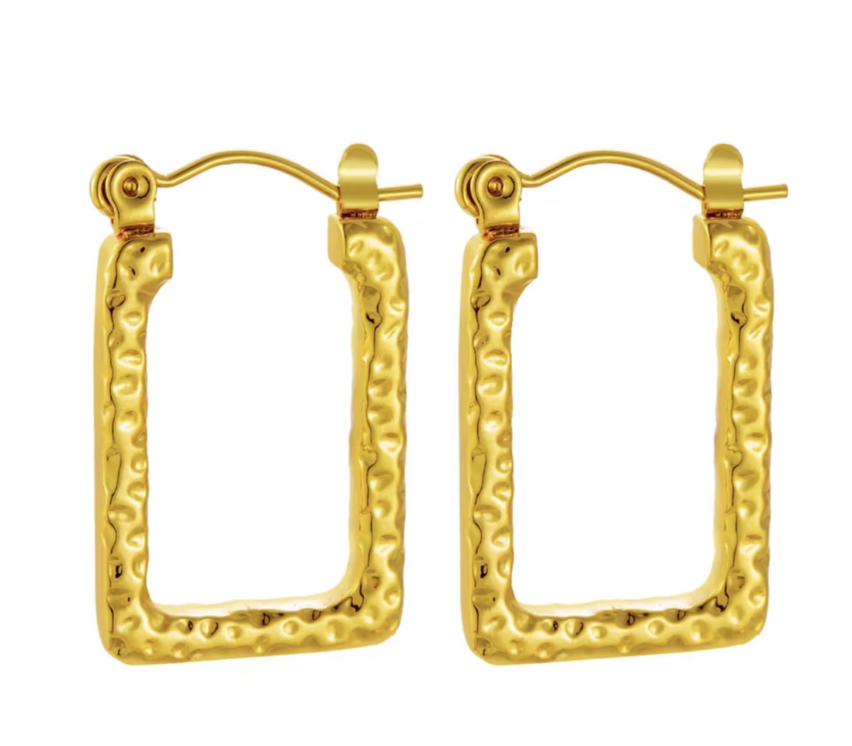 Hammered Rectangle Hoops