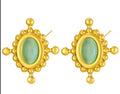 Byzantine Seafoam Medallion Studs