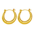 Segmented Ribbed Crescent Hoops