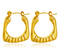 Twisted Ribbed Square Hoops