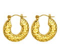 Hammered Crescent Texture Hoops
