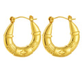 Tribal Cross Pattern Hoops