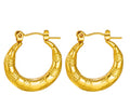 Quilted Pattern Crescent Hoops