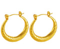 Diagonal Twist Crescent Hoops
