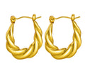Twisted Oval Statement Hoops