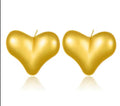 Puffy 3D Heart Studs