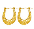 Pebble Texture Oval Hoops