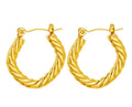 Croissant Twist Round Hoops