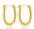 Twisted Rope Oval Hoops