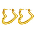 Smooth Heart Tubular Hoops