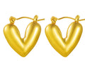 Puffy Heart Drop Hoops