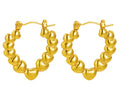 Heart Chain Link Hoops